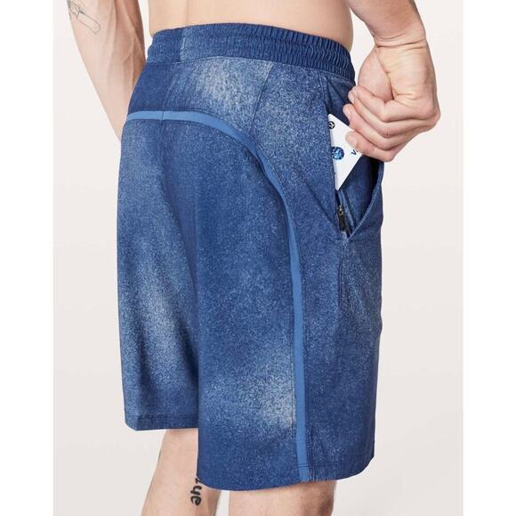 Lululemon Pace Breaker Shorts Lined Drawstring Speckled Blue Gray Size Medium - Picture 1 of 14